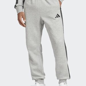 adidasEssentials 3-Stripes Παντελόνι Φόρμας με Λάστιχο Light Gray